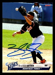 2010 Choice Norfolk Tides Brandon Snyder Auto IP Auto #41 Norfolk Tides - Picture 1 of 2