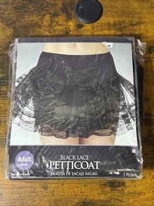 Black Lace Petticoat Costume Adult Halloween - Picture 1 of 3