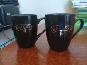 2x BAILEYS IRISH CREAM Official Ceramic Black Mug - Picture 1 of 2