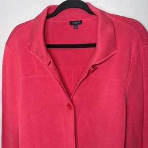 Talbots Damen Größe XL rosa Knopfleiste schwere Langarm Strickjacke Pullover - Bild 1 von 8
