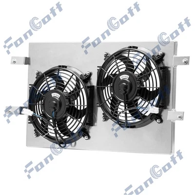 Aluminum Shroud+Electric Fan For 1972-1979 77 Jeep Wagoneer Cherokee J10 J20 V8 Foto 1 de 4