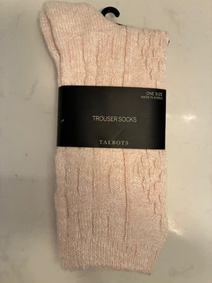 CALCETINES ACOGEDORES TALBOTS COLOR ROSA CABLE NUEVOS CON ETIQUETAS Foto 1 de 3