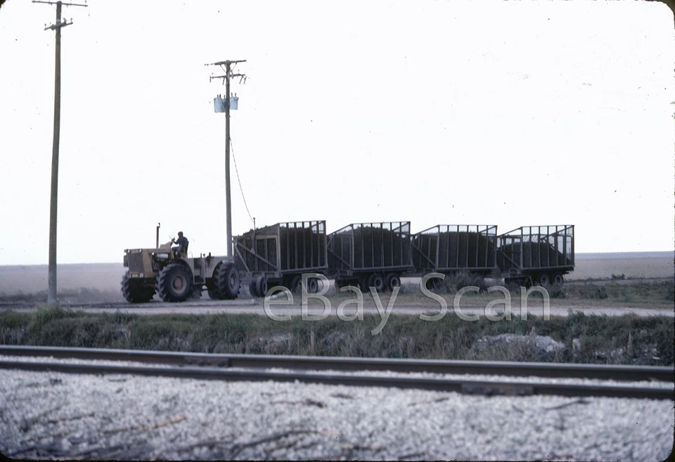 Diapositiva original - US Sugar Company tractor caña de azúcar cosechada Florida 1984 Foto 1 de 1