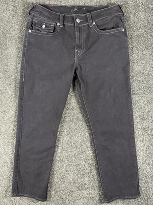 True Religion Ricky Jeans Mens 34 Black Relaxed Straight Flap Pocket Denim - Image 1 of 4