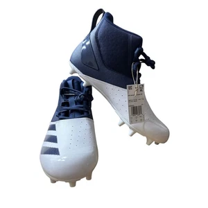 adidas Men's adizero Chaos 2E Navy Blue & White Lineman Football Cleats Size 12 - Picture 1 of 7