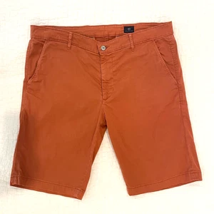 AG Shorts Mens 38R Burnt Red Cotton Adriano Goldschmied The Griffin Tailored - Picture 1 of 12
