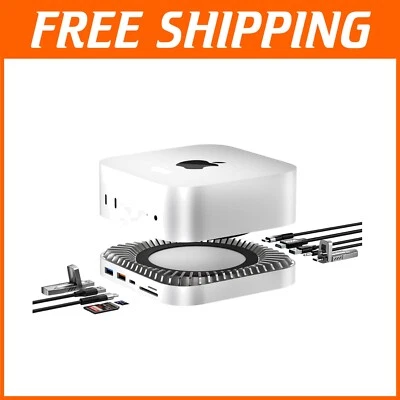 Aluminum Stand and 10-Port HDMI Hub for Mac Mini M4 Pro 2024 - Connect & Charge - Image 1 of 4