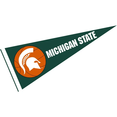 MSU Spartans 12 in X 30 in Basketball Pennant Cover
