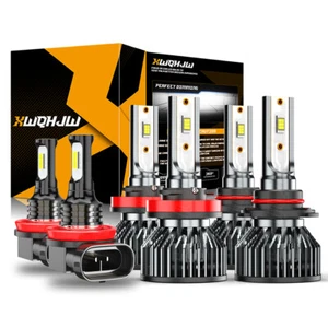 LED Headlight + Fog Light Bulbs Combo Kit 6000K For Toyota Highlander 2014-2019 - Foto 1 di 9