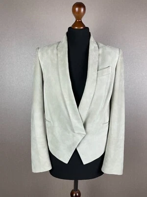Chaqueta Blazer Brunello Cucinelli Para Mujer Gamuza Cuero Talla 42 Foto 1 de 4