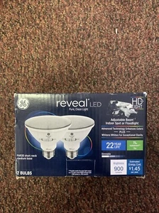 GE 2pk 75W Reveal PAR30 LED Light Bulbs Short Neck Adjustable Flood/Spot ⭐ - Picture 1 of 3