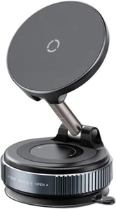 360° Magnetic Car Phone Holder Mount – Vacuum Suction Cup, Foldable (Black) - Picture 1 of 9