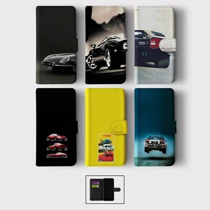 CASE FOR SAMSUNG S23 S22 S21 S20 S10 WALLET FLIP PHONE COVER SPORTS CLASSIC CARS - Picture 1 of 8