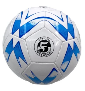 Pallone Calcio Calcetto Football Palla Misura 5 Sport Gioco pvc BIANCO AZZURRO - Foto 1 di 3