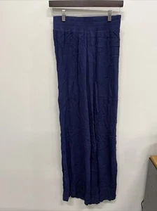 L'Agence, Women's Elastic Waist Wide Leg Pants, Blue, Size 2, NWT - Picture 1 of 6