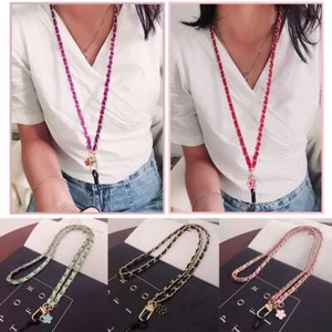 PU Leather Phone Lanyard Mobile Phone Chain Cellphone Rope Phone Accessories - Photo 1 sur 14