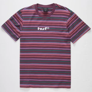 HUF Forum Striped Skateboard SS T-Shirt Tee Plum Men's NEW NWT Streetwear Skate - Picture 1 of 2