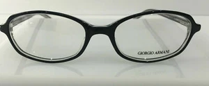 Giorgio Armani GA160 MH9 Black Plastic Eyeglasses Hand Made ITALY 48-16-135 NEW - Picture 1 of 4