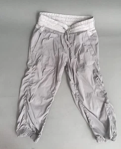 IVIVVA by LULULEMON 2 LIVE TO MOVE CROP PANTS STUDIO PANTS 14 GRAY - Picture 1 of 6