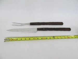 Forgecraft Langgriff Schnitzgabel Messer oder Grill Set Vintage MCM - Bild 1 von 3