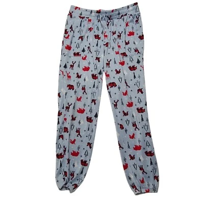 Sonoma Women's Small Light Blue Animal Print Pajama Pants Christmas Holiday - Image 1 of 4