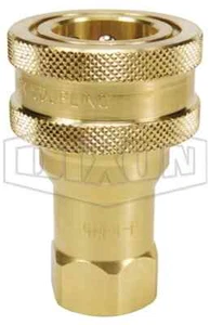 DIXON 6HF6-B Hydraulic Quick Connect Hose Coupling 3/4 in Coupling Size, Brass - Picture 1 of 6
