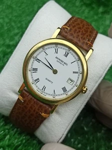 Classic Raymond Weil Geneve Watch White Dial Men Wristwatch swiss 80s - Picture 1 of 17