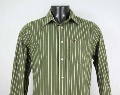 Hollister California Men's Long Sleeve Stripe Shirt Size L - Image 1 of 4