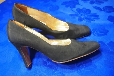 Vtg VAN ELI, Spain, High Heel Black Pumps, Square Toe Shoes - Very Elegant -9 M - Image 1 of 4