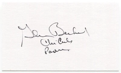 Glenn Beckert 3x5 Index Card Autographed Signature Chicago Cubs Debut 1965 - Image 1 of 2
