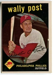1959 Topps #398 Wally Post Philadelphia Phillies - Picture 1 of 2
