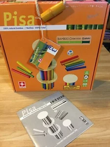 PISA Bamboo Collezione Giochi Età 4-99 2-4 Giocatori 100% Bambù Naturale Con Istruzioni - Foto 1 di 6