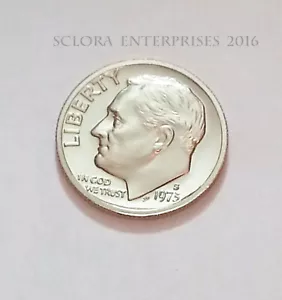 1973 S Roosevelt *PROOF* Dime **SPEDIZIONE GRATUITA** - Foto 1 di 2