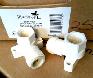 (Qty-2) SeaTech 3521‑1008 Drop Ear Elbow ‑ 1/2 CTS x 1/2 NPT.      2 pc lot - Picture 1 of 2