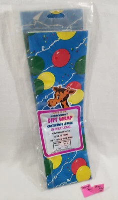 Toys R Us Wrapping Paper Birthday Christmas gift wrap 10ft 1986 Artfaire Vintage - Image 1 of 4