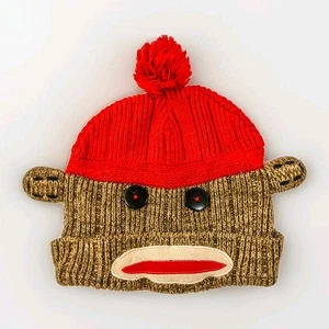Gorro tejido mono calcetín vintage | Estilo Paul Frank Julius | Mono unisex Y2K - Imagen 1 de 3