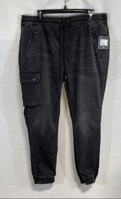 Joe's Jeans NWT Nesser Washed Black Slim Tapered Cargo Jogger Pants Men's XL - Image 1 of 4
