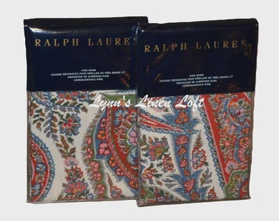 2 RALPH LAUREN Norwich Road Pyne Paisley KING SHAMS SET NEW $290 - Image 1 of 4