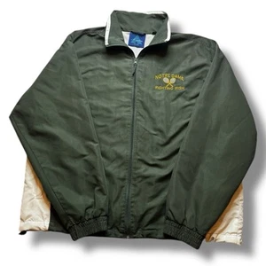 Vintage Notre Dame Fighting Irish Tennis Windbreaker Jacket NCAA Men’s XL Green - Picture 1 of 4
