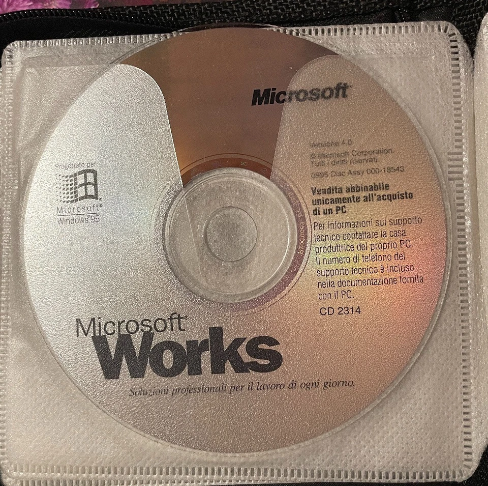 Microsoft Works 4 - CD Originale Italiano - Immagine 1 di 1