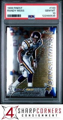 1999 FINEST #143 RANDY MOSS VIKINGS HOF PSA 10 - Image 1 of 3