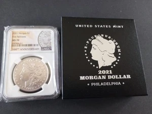 2021 .999 silver Morgan dollar NGC MS 70 first release! - Picture 1 of 5