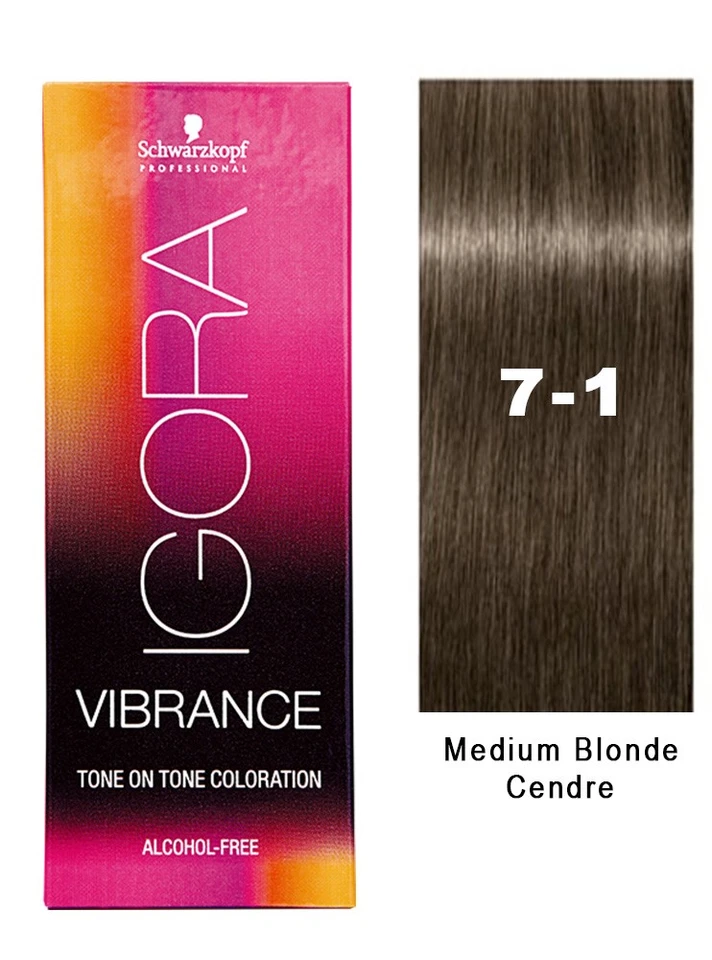 Schwarzkopf Igora Vibrance Tone on Tone #7-1 Medium Blonde Cendre 2 oz