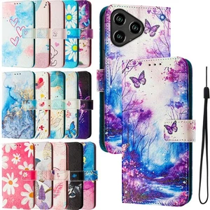 Case for ZTE Blade A56 Pro A36 A56 A76 A35E Painted Wallet Stand Phone Cover - Picture 1 of 30