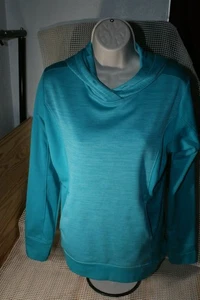 BCG Women's Size Small Aqua Long Sleeve Hoodie W/ Pockets + Thumbwholes - Picture 1 of 8