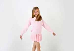 Cárdigan cruzado de baile ballet rosa para niñas - Imagen 1 de 4