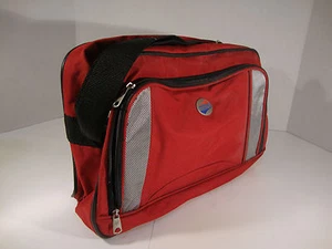 American Tourister Travel Luggage Shoulder Overnight Bag Red Black 15" Long - Picture 1 of 3