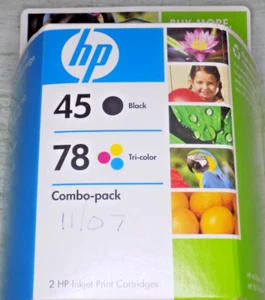 HP Genuine OEM 45 BLACK  & 78 TRI-COLOR INKJET CARTRIDGES **NEW SEALED** - Picture 1 of 3