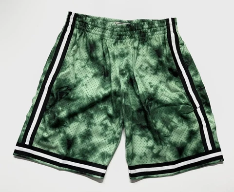 Boston Celtics Mitchell & Ness Galaxy Swingman Shorts Reflective Green Size XL Cover