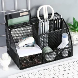 6 Fächer Schreibtisch Organizer Dokumentenablage Stifteköcher Büro-Organizer DE - Bild 1 von 23
